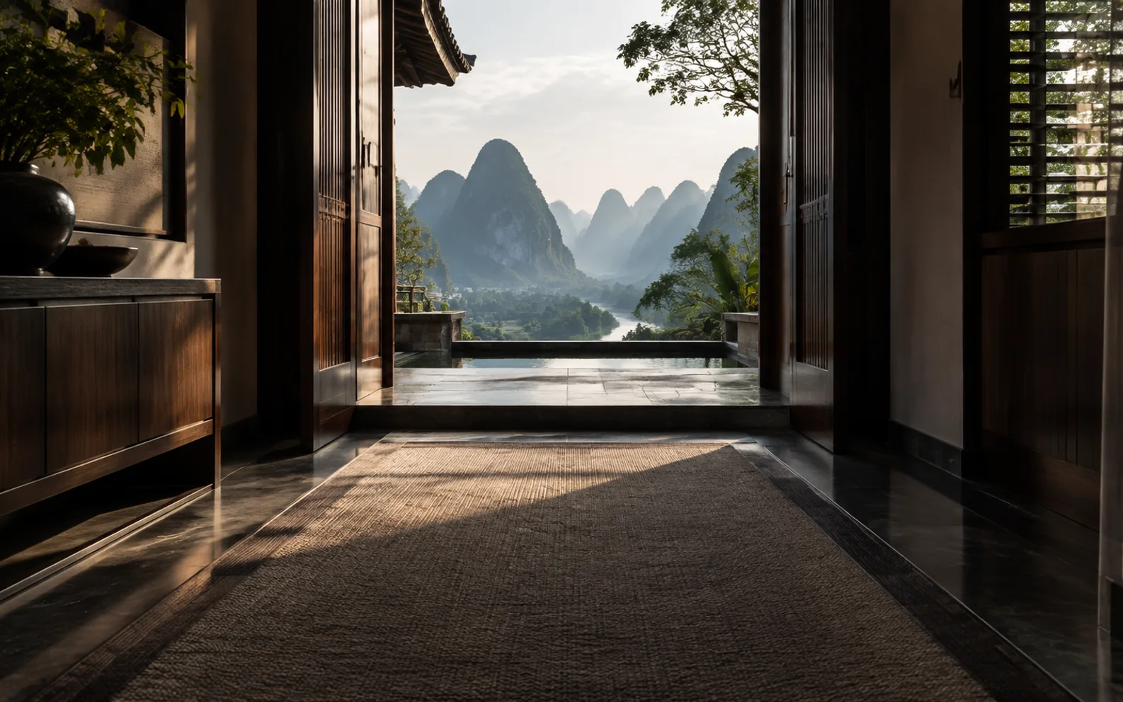 阳朔悦榕庄 — 漓江边的潮气与通风
