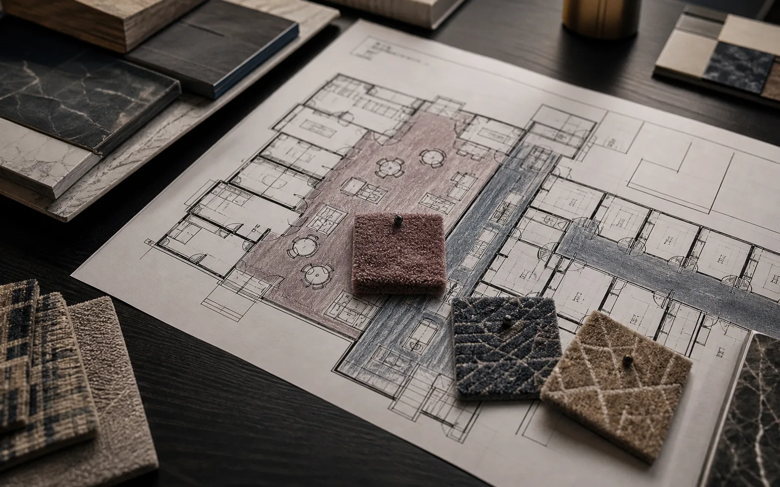 ¿Cómo debe un hotel seleccionar los materiales de alfombra? — Mapee el tráfico antes que los materiales